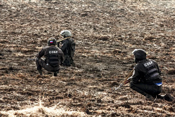 Special forces soldiers on military-Patriotic festival "Battle s — Stock Photo, Image