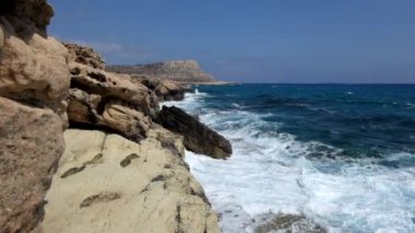 Cape Greco denizde heyecanı. Kıbrıs.