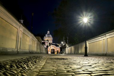 Trinity Katedrali Alexander Nevsky Lavra görünümünü gece
