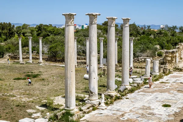 遺跡とファーマのサラミス古代都市で古代の列 — ストック写真