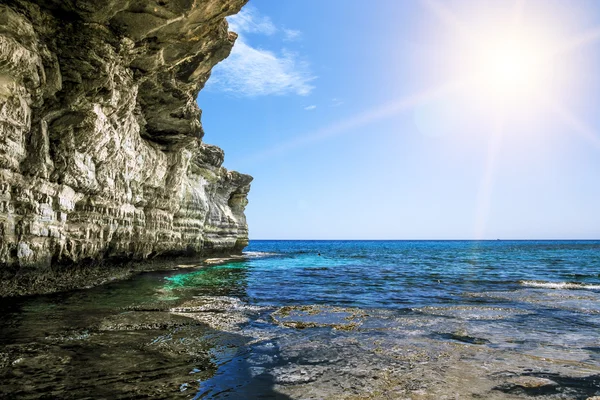 Views of the sea and cliffs of Cape Greco . Cyprus. — Stock Photo, Image