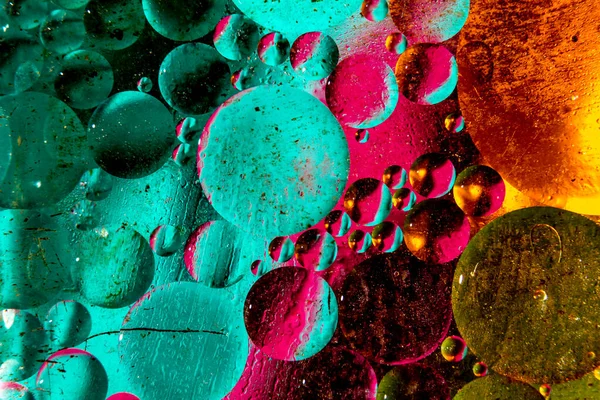 Bulles Multicolores Similaires Aux Molécules Planètes Dans Espace Image Macro — Photo