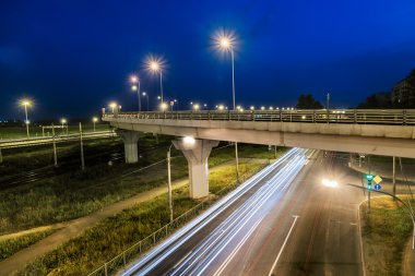 akşam illuminat, st. Petersburg çevre yolu Kavşağı