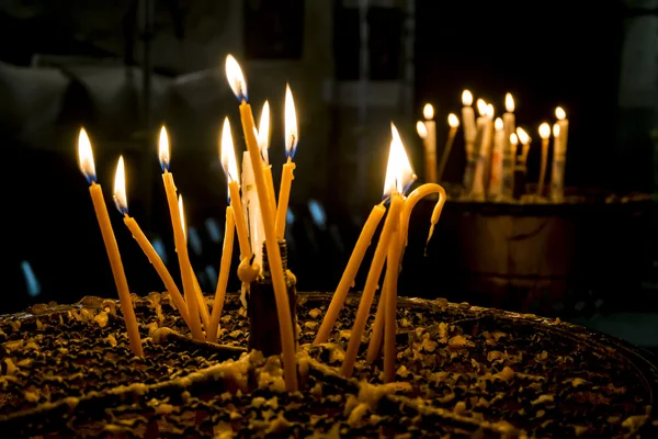 Velas na Igreja da Natividade Belém — Fotografia de Stock