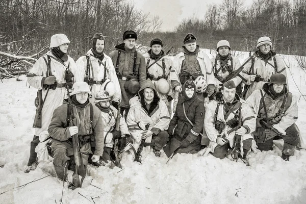 Russia St. Petersburg. January 25, 2015.Group photo of soldiers — Stock Photo, Image