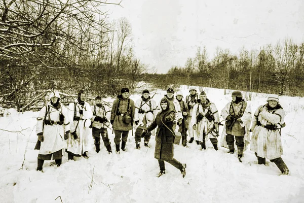 Rússia São Petersburgo. 25 de janeiro de 2015.Foto de grupo de soldados — Fotografia de Stock