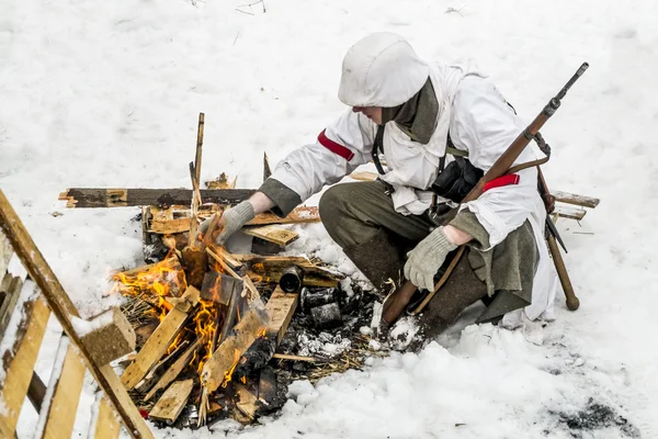 Россия Санкт-Петербург. 25 января 2015.Soldiers of the Wehrmach — стоковое фото