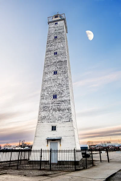 Вид на маяк Вуден в кронах Лунного света. Pet — стоковое фото