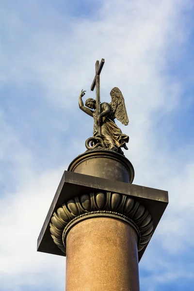 Statue on the Alexandria column on Palace Square .Saint- Petersb — Stock Photo, Image