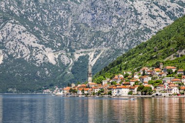 Perast Kotor bay kasabada. Karadağ.