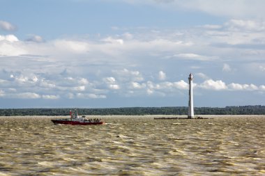 Deniz feneri St. Petersburg liman Finlandiya Körfezi içinde