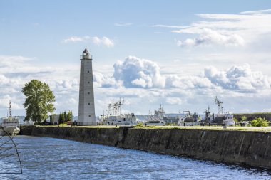 kronstadt yılında ahşap deniz feneri görünümlerini. St. Petersburg.