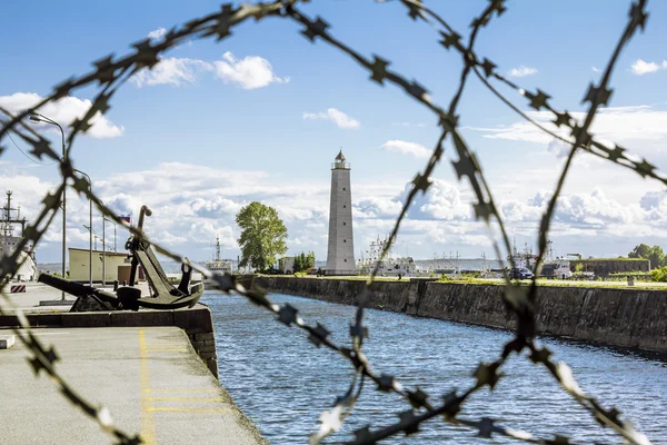 Вид на маяк Вуден в Кронштадте. Петербург . — стоковое фото