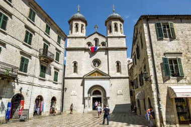 Kotor.Montenegro eski kasaba Aziz Nikolaos Kilisesi.