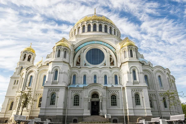 Marynarki wojennej katedry Świętego Mikołaja w Kronsztadzie, St-Petersburg. — Zdjęcie stockowe
