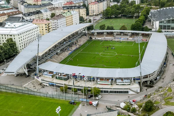 Finlandiya'nin Olimpik Stadyum yükseklikten görüntülemek