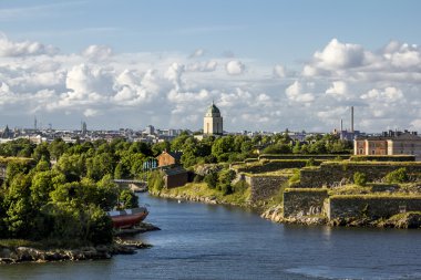 Suomenlinna Maritime fortress on the Islands in the harbour of H clipart
