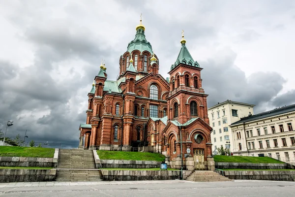 Holy Orthodox Uspensky Cathedral in Helsinki.Finland. — Stock Photo, Image