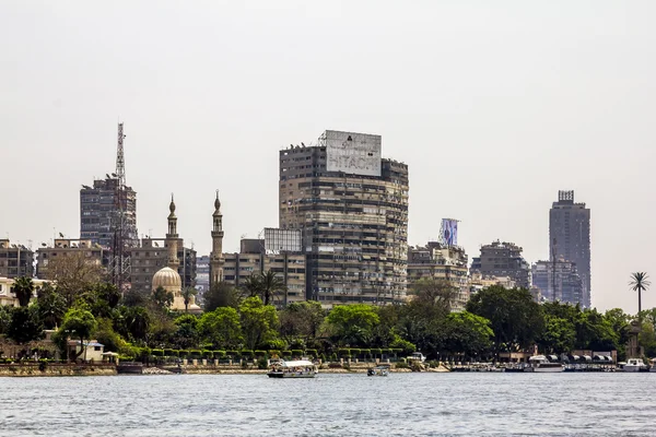 Cairo.Egypt 나 일 강에 부두에 집 — 스톡 사진