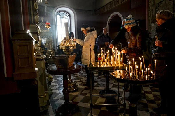 The feast of the Nativity in the Cathedral of Alexander Nevsky i — Stock Photo, Image