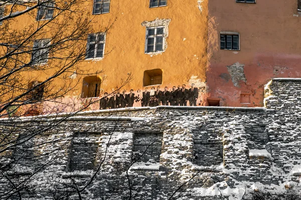 Граффити на стенах старого города в Таллинне. Эстония . — стоковое фото