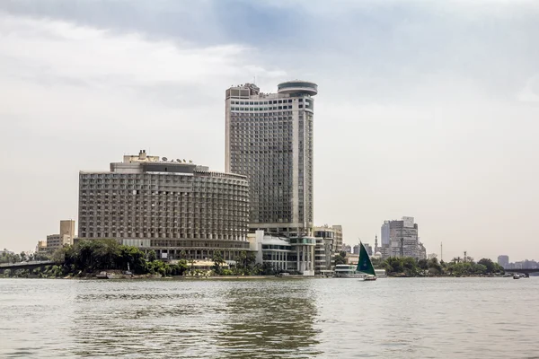 The house on the Quays on the river Nile in Cairo.Egypt — Stock Photo, Image