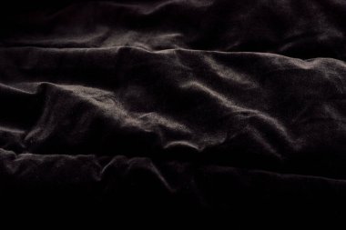 Güzel siyah kadife desenli arkaplanı kapat. Siyah kadife kumaş arkaplan