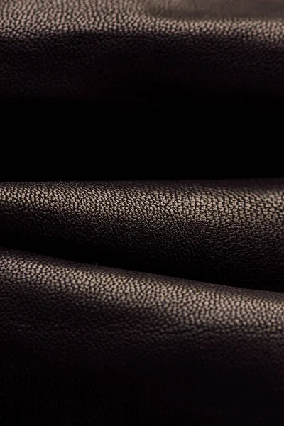 Texture Tessuto Nero Panno Nero Materiale Designer Nero Sfondo Pelle — Foto Stock