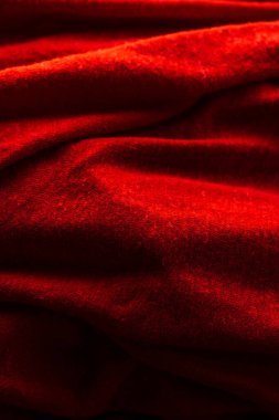 kırmızı kumaş dokusu. Kırmızı bez. Tasarımcılar için malzeme kırmızı kumaş arkaplan