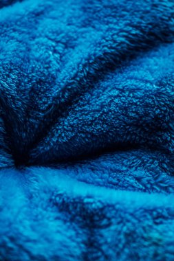 Mavi kumaş dokusu. Mavi kumaş. Tasarımcılar için malzeme mavi kumaş arkaplan