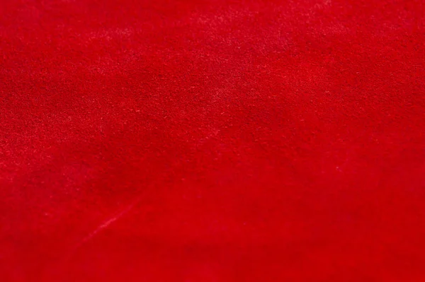 Red Matte Background Suede Fabric Closeup Velvet Texture Seamless Leather — Stock Photo, Image