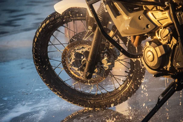 Motorbike Washing Series Motorcycle Wash — Stock Photo, Image