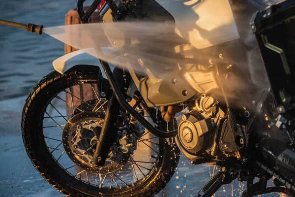 Motorbike Washing Series Motorcycle Wash — Stock Photo, Image