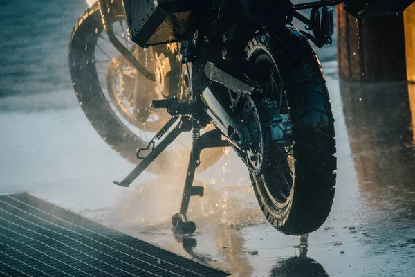 Motorbike Washing Series Motorcycle Wash — Stock Photo, Image