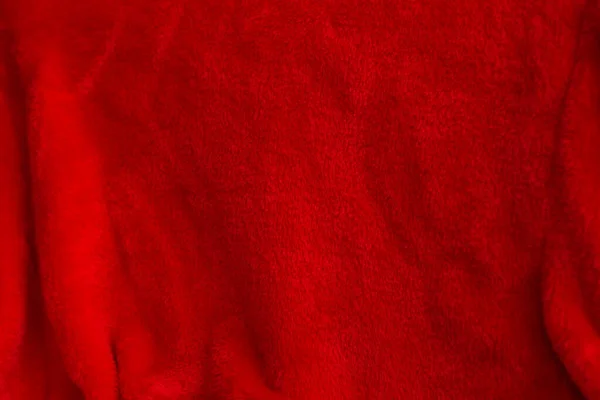 Fundo Têxtil Vermelho Brilhante Velo Vermelho Pano Vermelho Quente — Fotografia de Stock