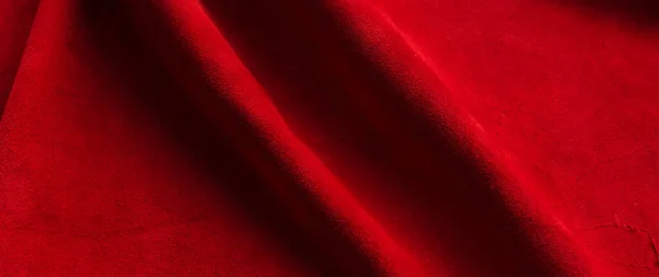 Червоний Матовий Фон Замшевої Тканини Крупним Планом Оксамитова Текстура Безшовної — стокове фото