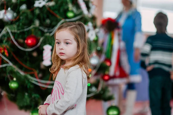 Feliz Natal Feliz Ano Novo Rapariga Menina Ano Novo Festa — Fotografia de Stock