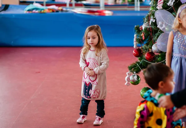 Feliz Natal Feliz Ano Novo Rapariga Menina Ano Novo Festa — Fotografia de Stock