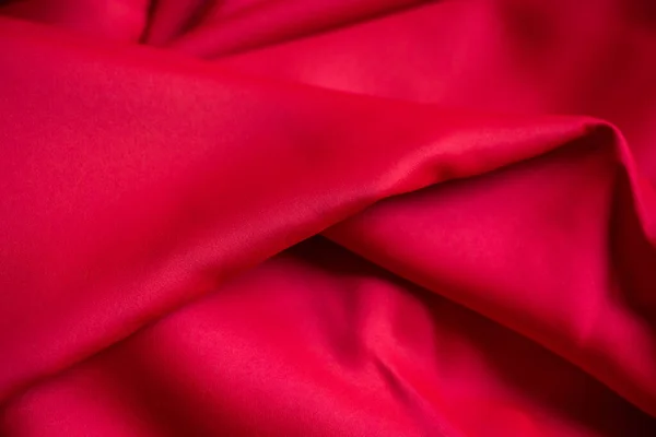 Red Fabric Texture Background Red Satin Fabric Red Texture — Stock Photo, Image