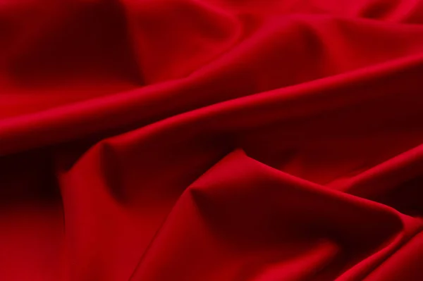 Tissu Soie Rouge Tissu Satiné Est Parfait Pour Faire Tissu — Photo