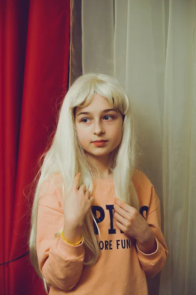 Portretul Unei Fete Ani Portretul Adolescentei Girlindoors — Fotografie, imagine de stoc