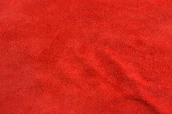 Material Fieltro Macro Textura Ante Rojo Tela Cuero Material Para —  Fotos de Stock