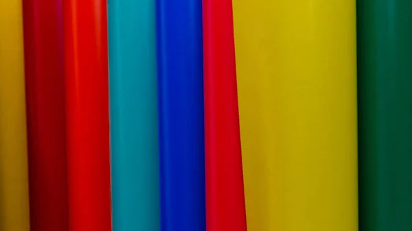 Цветной Виниловой Упаковки Автомобиля Плоттер Резки Наклейки Пленки Пленки Рулоны — стоковое фото