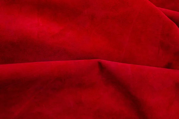 Velvet Texture Seamless Leather Felt Material Macro Red Suede Texture — Stock Photo, Image