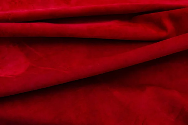 Velvet Texture Seamless Leather Felt Material Macro Red Suede Texture — Stock Photo, Image