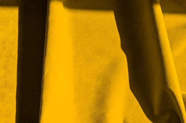 Βελούδινη Υφή Δέρματος Χωρίς Ραφή Ένιωσε Υλικό Μακροεντολή Κίτρινο Suede — Φωτογραφία Αρχείου