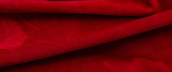Velvet Texture Seamless Leather Felt Material Macro Red Suede Texture — Stock Photo, Image