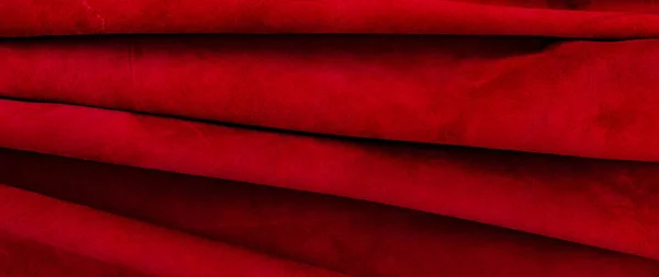 Textura Cuero Sin Costura Material Fieltro Macro Textura Ante Rojo — Foto de Stock