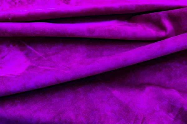 Textura Terciopelo Cuero Transparente Material Fieltro Macro Textura Ante Púrpura — Foto de Stock