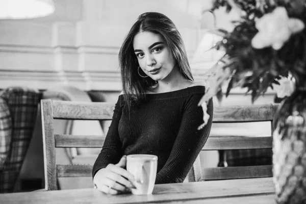 Beautiful Woman With Cup of Tea or Coffee. drink, cafe, girl, coffee, cup,
